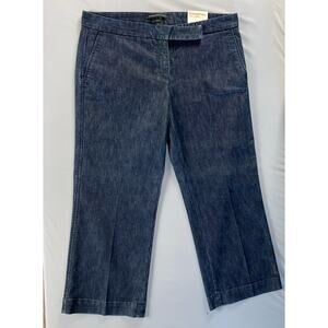 Express Editor Vintage Hong Kong Wide Leg Crop Lightweight Denim Jeans. 12, NWT!